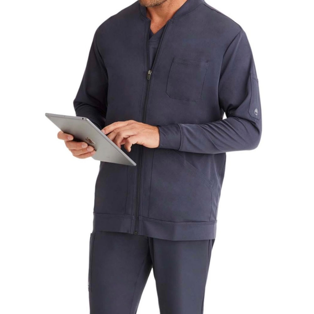 Healing hands HH works scrub jacket pewter men L